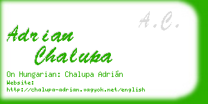adrian chalupa business card